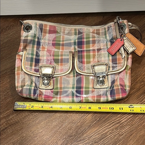 Coach Multicolor Plaid Shoulder Bag - Picture 8 of 10